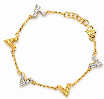 Merchant9 Rantai Tangan Sauh 5 V Diamond Cut 2C L:0.9CM