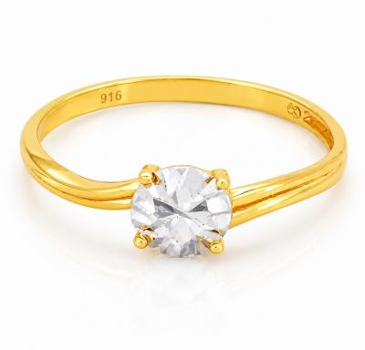 Merchant9 Cincin Emas Diamond Cut Minimalist L:0.5CM