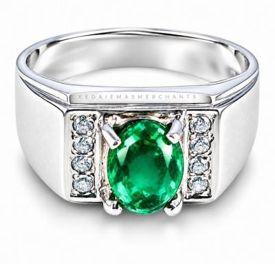 Merchant9 Cincin Perak Batu Hijau