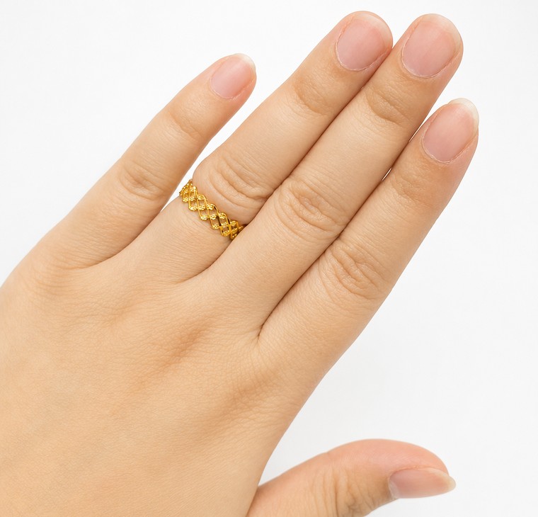Merchant9 Cincin Emas Tocang Dimensi 2C L:0.5CM