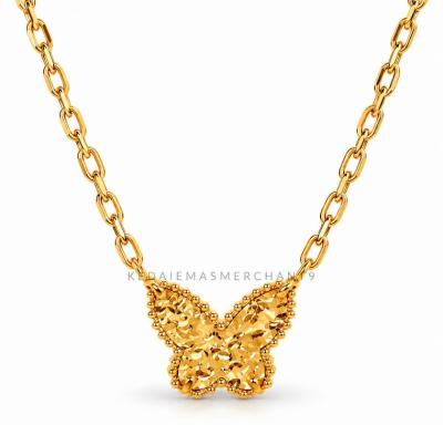 Merchant9 Rantai Leher Choker Sauh Butterfly Ice
