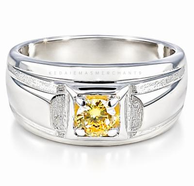 Merchant9 Cincin Perak Batu Kuning Damar