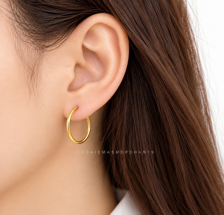 Merchant9 Subang Ring Polish DIA:1.5CM