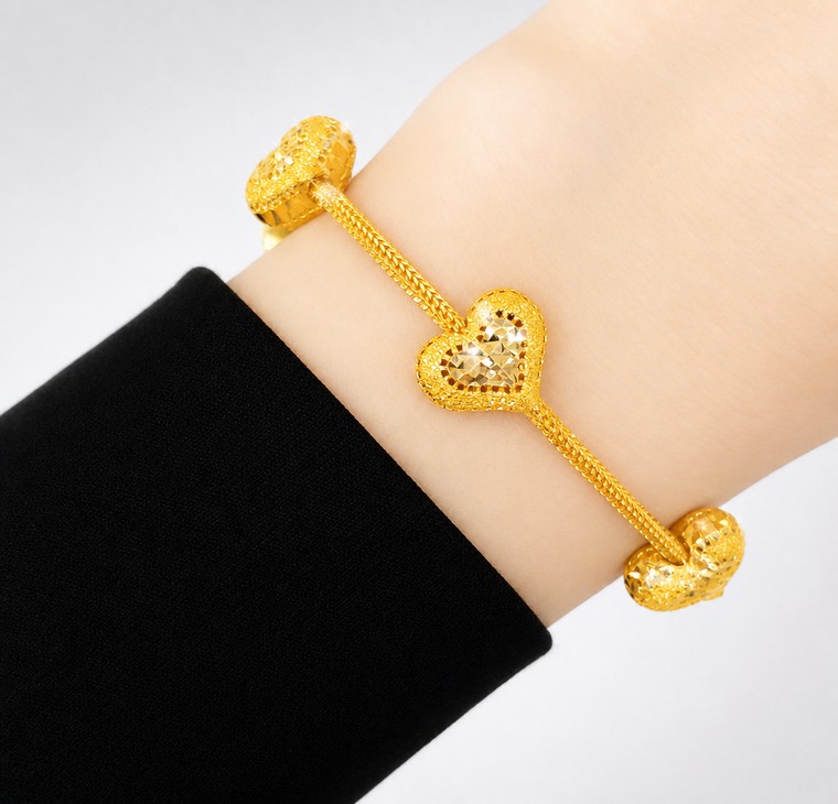 Merchant9 Rantai Tangan Belut Love Pasir L:0.2CM