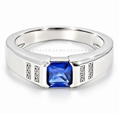 Merchant9 Cincin Perak Nadim Batu Biru 3547
