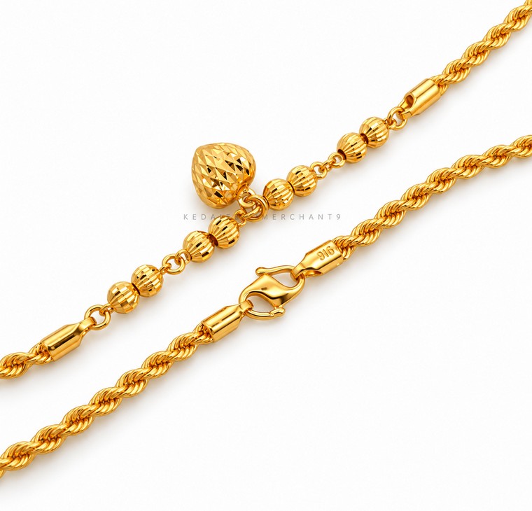 Merchant9 Rantai Leher Choker Pintal Candy Dimensi Love L:0.3CM
