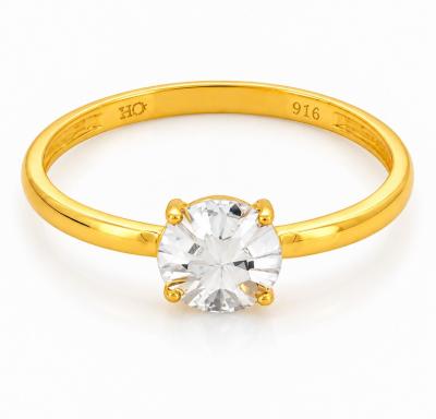 Merchant9 Cincin Emas Diamond Cut Minimalist L:0.5CM
