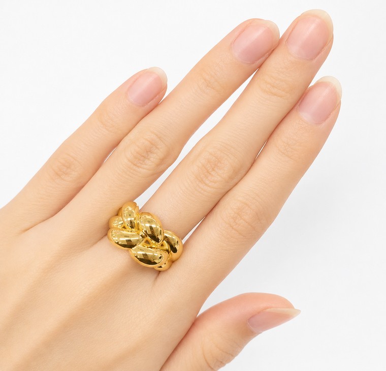 Merchant9 Cincin Emas LUMERA Tocang Bubble Bloom L:1.2CM