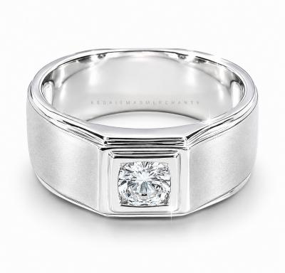 Merchant9 Cincin Perak Batu Putih Matte JG058WS
