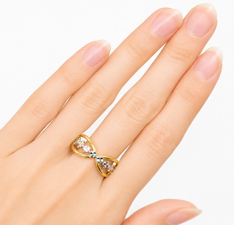 Merchant9 Cincin Emas Infinity Louise Diamond Cut 2C L:0.9CM