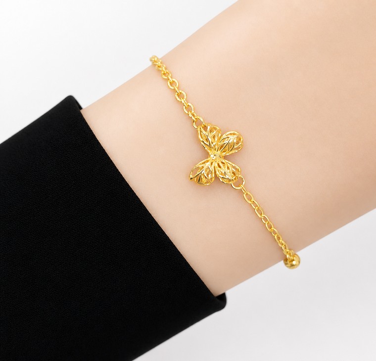 Merchant9 Rantai Tangan Sauh Butterfly Ball L:1.1CM