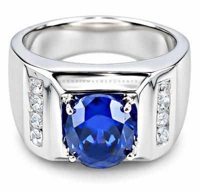 Merchant9 Cincin Perak Batu Biru CPJGBLUE