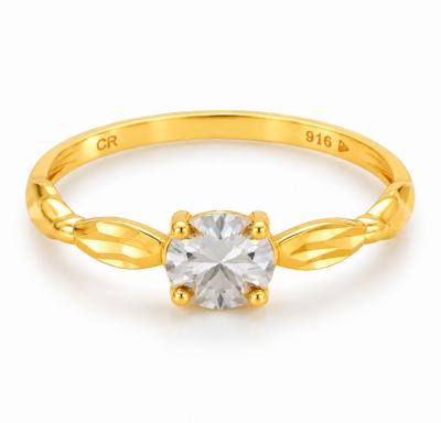 Merchant9 Cincin Emas Diamond Cut Minimalist L:0.5CM