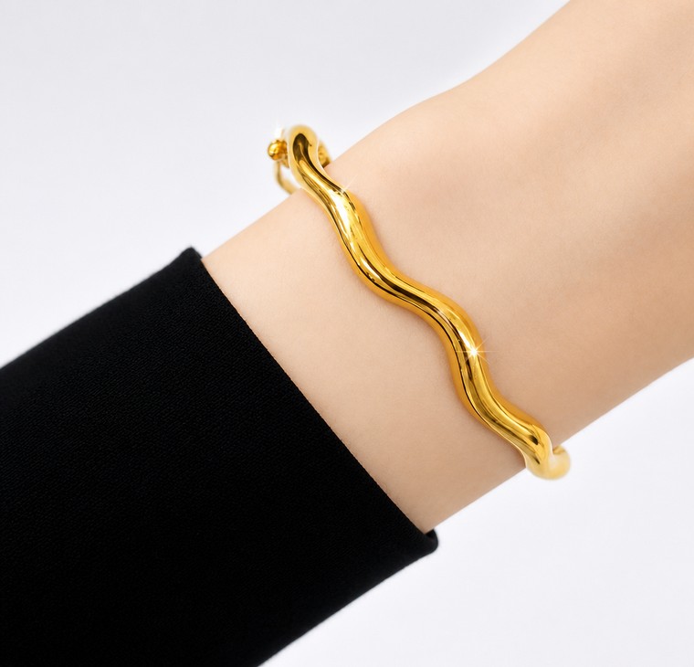 Merchant9 Gelang Wave Plain L:0.5CM
