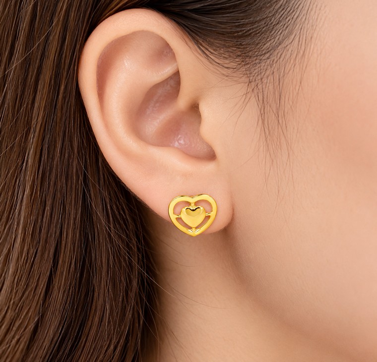 Merchant9 Subang Love Double Matte L:0.7CM