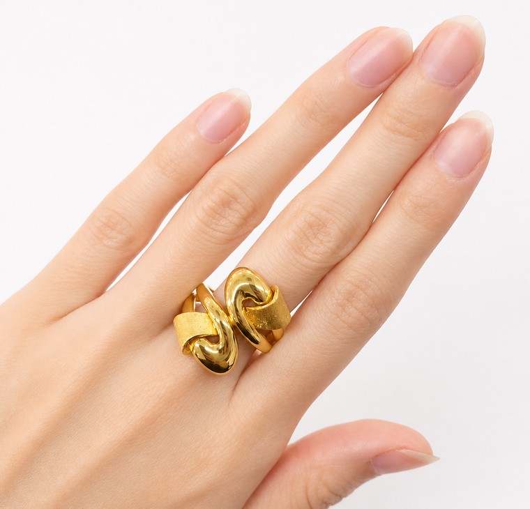 Merchant9 Cincin Emas LUMERA Silang Matte L:2.1CM