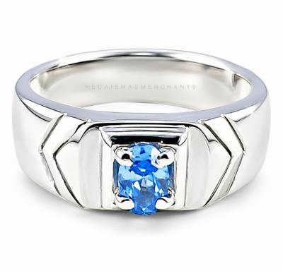 Merchant9 Cincin Perak Batu Biru Bimasakti