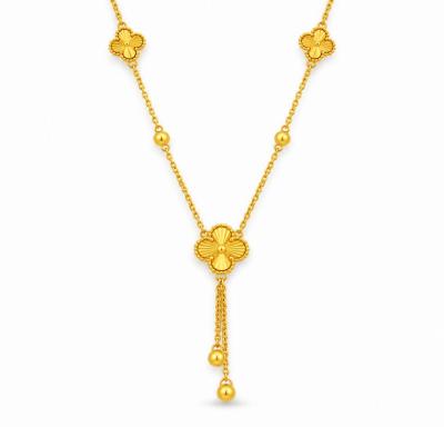 Merchant9 Rantai Leher Choker Sauh VC - 3 Clover