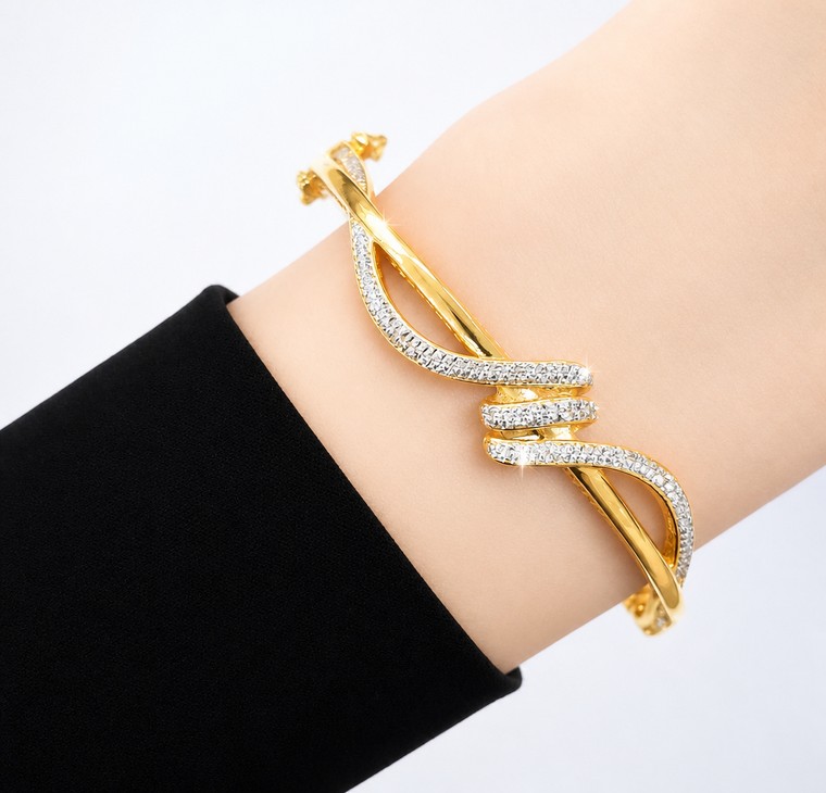 Merchant9 Gelang Knot Wave Diamond Cut 2C