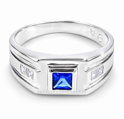 Merchant9 Cincin Perak Batu Biru 3389
