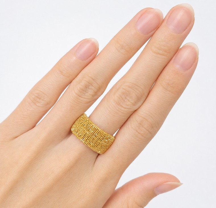 Merchant9 Cincin Emas Lintah CECELIA L:1CM