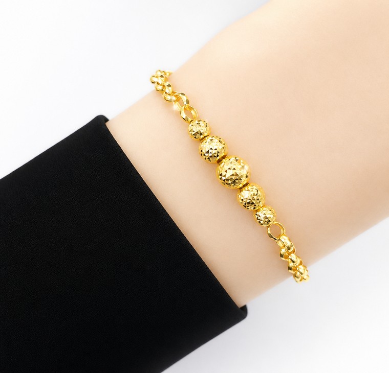 Merchant9 Rantai Tangan Choker Kendi Bola Dimensi L:0.5CM