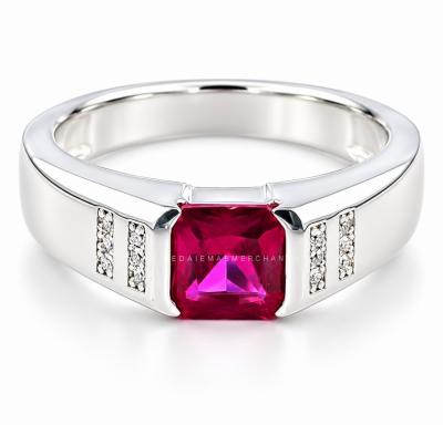 Merchant9 Cincin Perak Nadim Batu Pink 3547