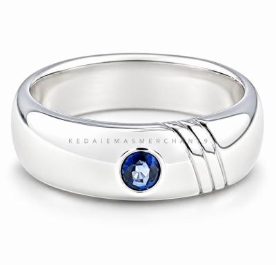Merchant9 Cincin Perak Batu Biru