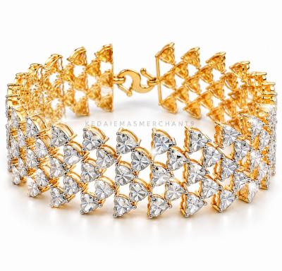 Merchant9 Rantai Tangan LOUISE Love Diamond Cut 5 Layer 2C L:1.9CM