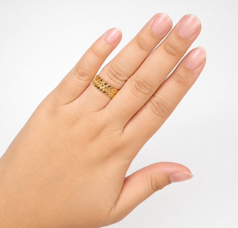 Merchant9 Cincin Emas Kait Pasir L:0.7CM