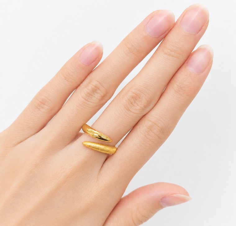 Merchant9 Cincin Emas Silang Polish Matte