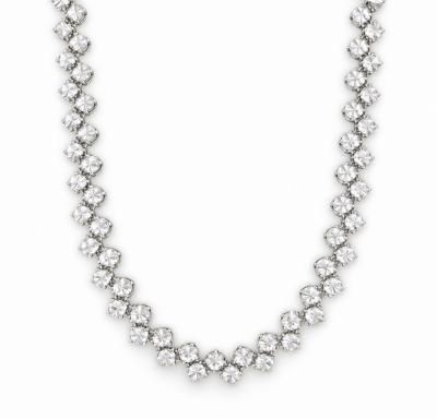 Merchant9 Rantai Leher LOUISE Diamond Cut Full Chrome L:0.8CM