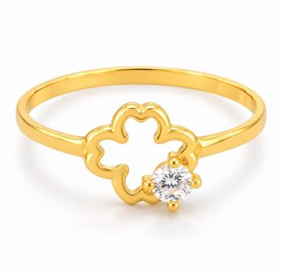Merchant9 Cincin Emas Clover Permata Minimalist