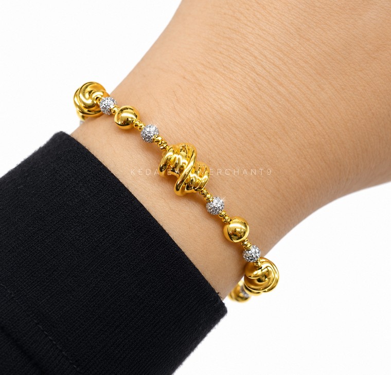 Merchant9 Rantai Tangan NOVA Heliks Circle Candy Dot 2C L:1CM