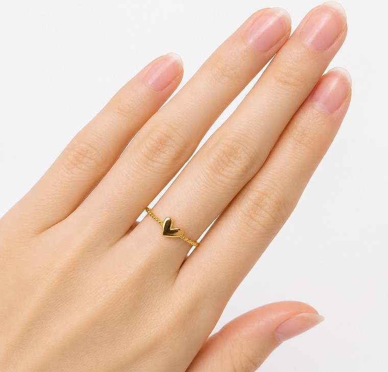 Merchant9 Cincin Emas Minimalist Love Polish L:0.5CM
