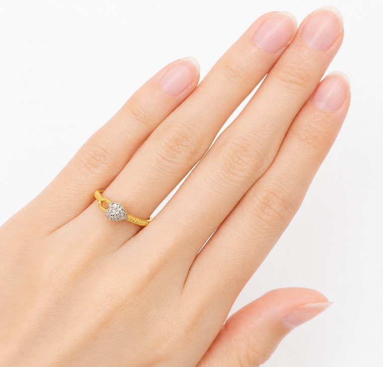 Merchant9 Cincin Emas Pintal Love Diamond Cut 2C L:0.5CM