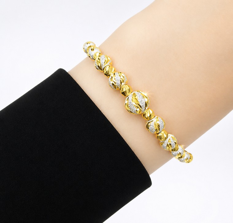Merchant9 Rantai Tangan Choker Bola Marble 2C L:0.7CM