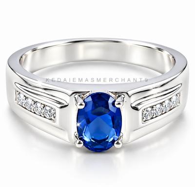 Merchant9 Cincin Perak Batu Biru 3341