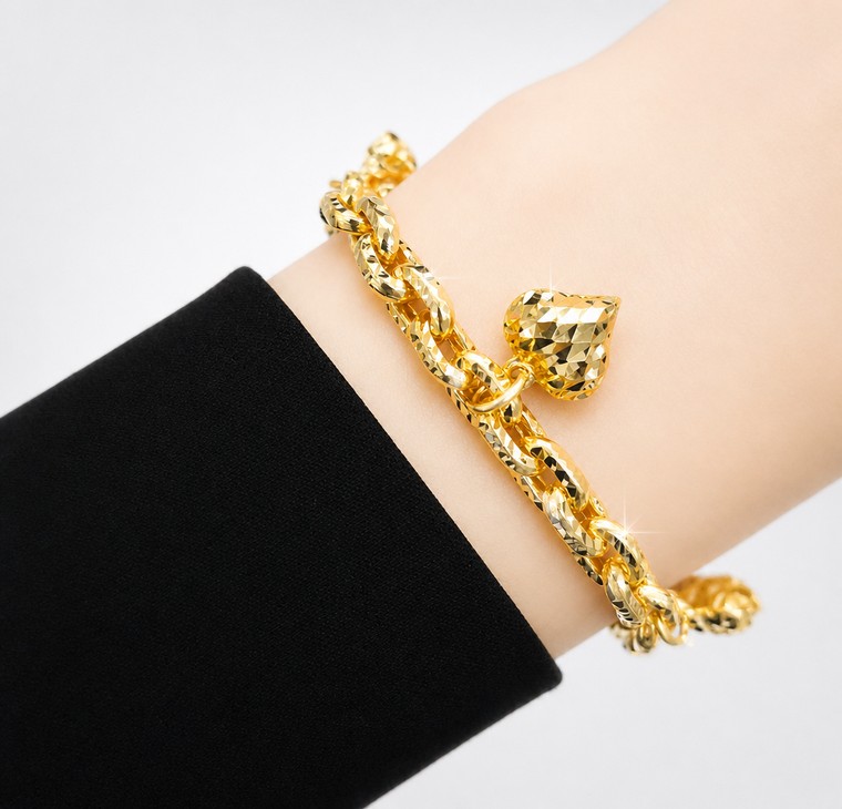 Merchant9 Rantai Tangan Sauh Dimensi Gantung Love L:0.45CM