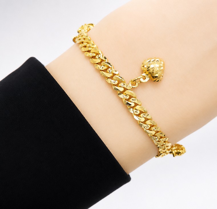 Merchant9 Rantai Tangan Puteri Padu Gantung Love L:0.4CM