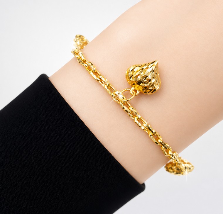Merchant9 Rantai Tangan Sauh Dimensi Gantung Love L:0.3CM