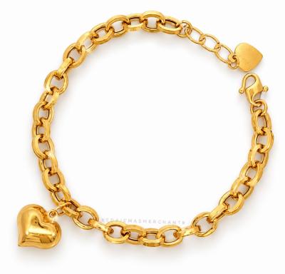 Merchant9 Rantai Tangan Sauh Oval Choker Love L:0.55CM
