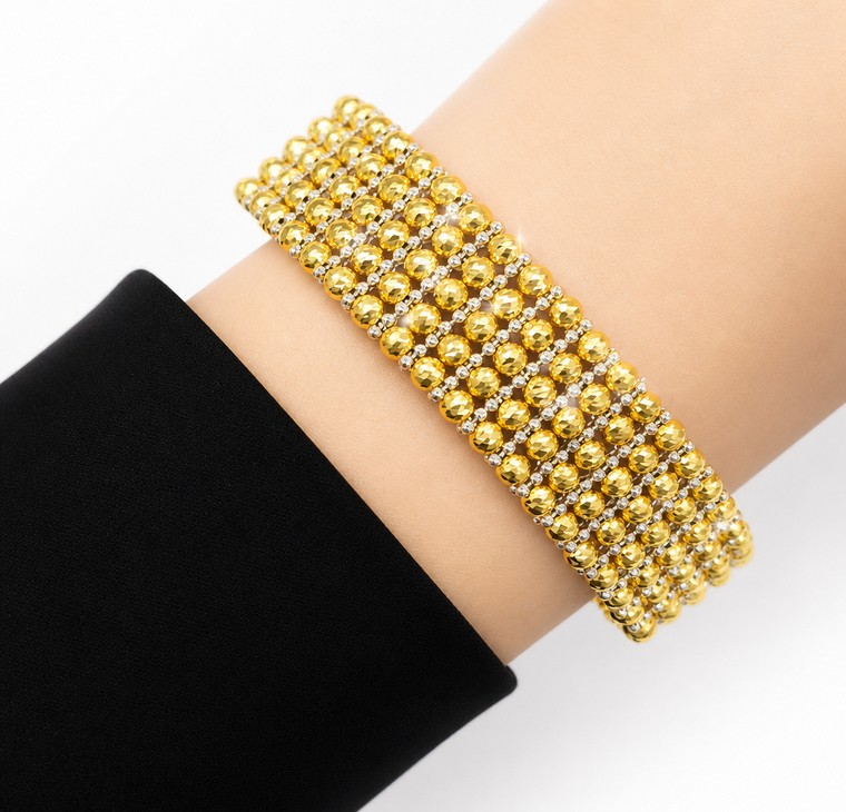 Merchant9 Gelang Oval Boba Italian 5 Layer 2C L:1.5CM