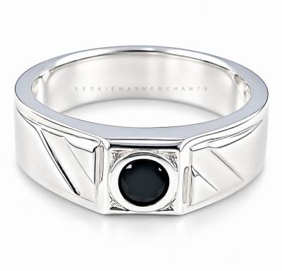 Merchant9 Cincin Perak Batu Hitam Muda Kelana
