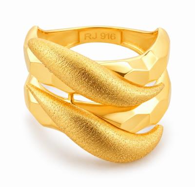 Merchant9 Cincin Emas LUMERA Wave Honey Comb L:1.7CM