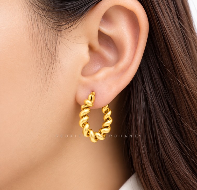 Merchant9 Subang Fusilli Polish Dia:1.4CM