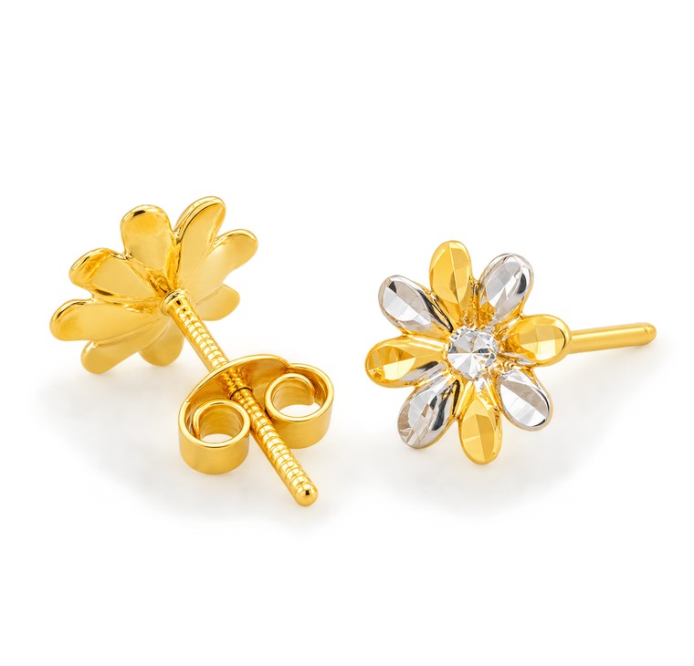 Merchant9 Subang Skru Bunga Daisy 2C L:0.8CM