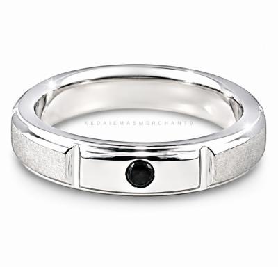 Merchant9 Cincin Perak Batu Hitam Chulan Polish Matte