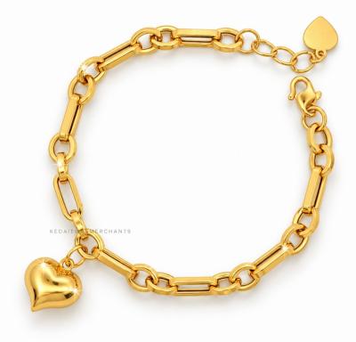 Merchant9 Rantai Tangan Choker Paperclip Sauh Polish Love L:0.6CM