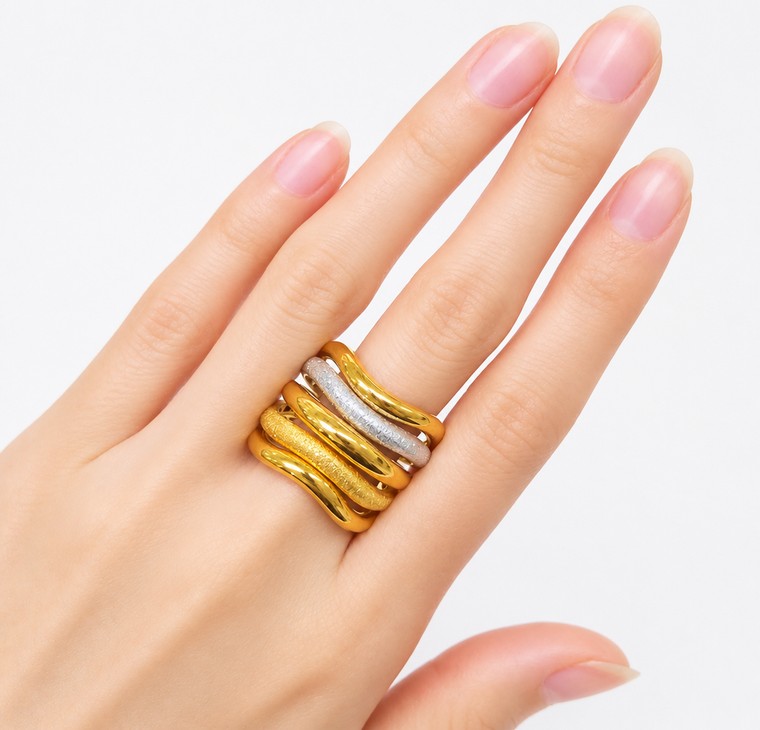 Merchant9 Cincin Emas LUMERA KLCC 5 Layer Pasir 2C L:2CM
